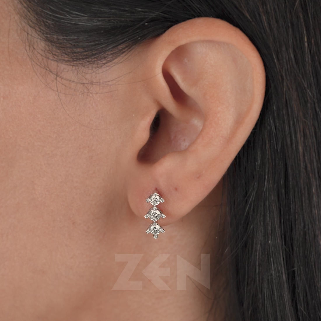 0.76 ct. Tria Diamant Ohrringe