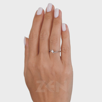 0.15 ct. Sidestone Diamond Engagement Ring