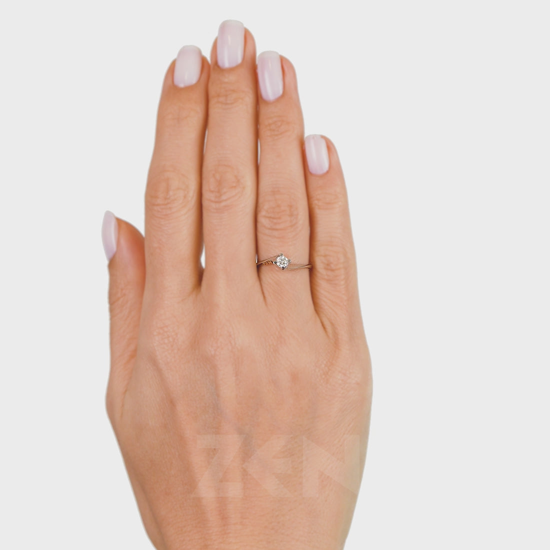 0.16 ct. Modern Diamond Engagement Ring