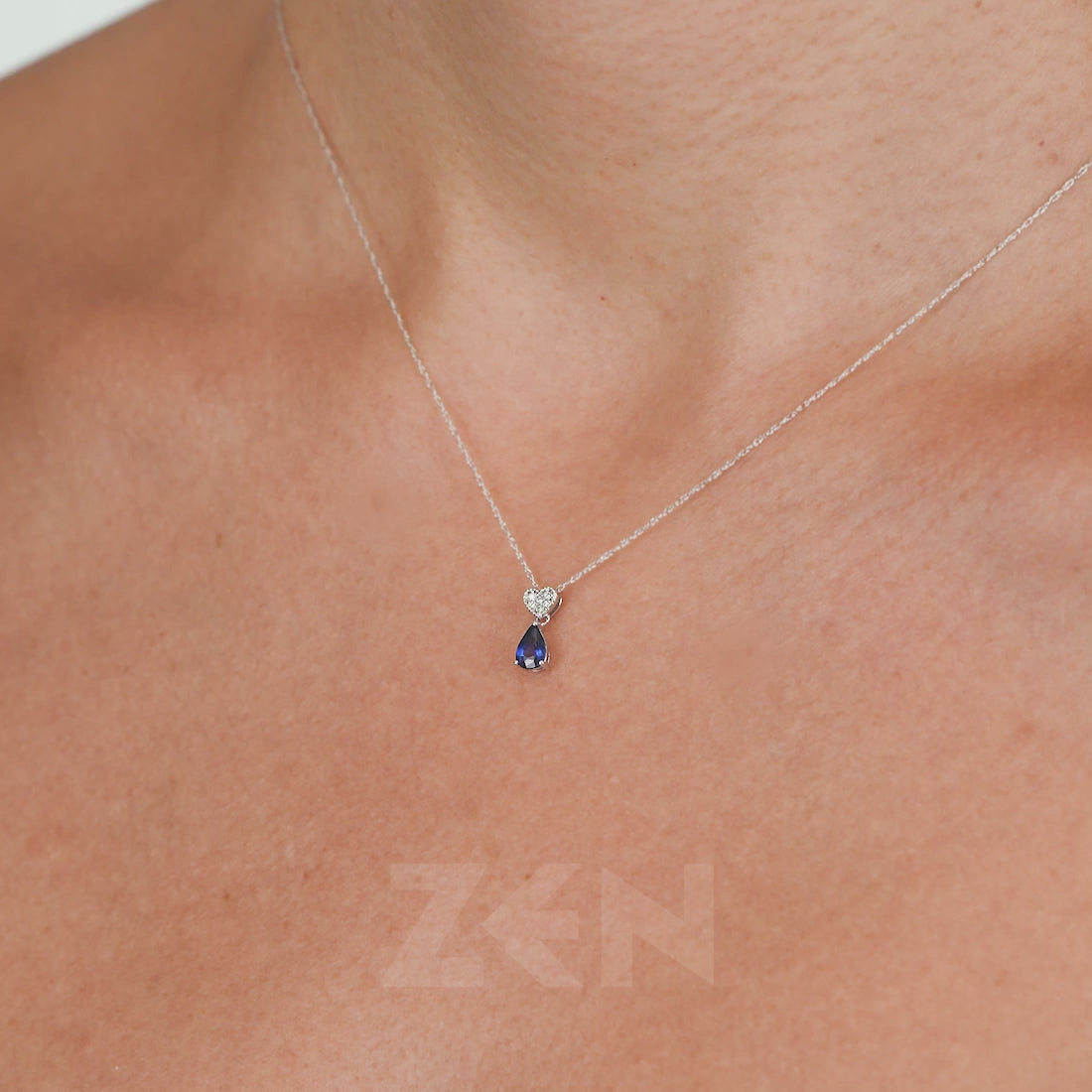 0.38 ct. Sapphire Necklace