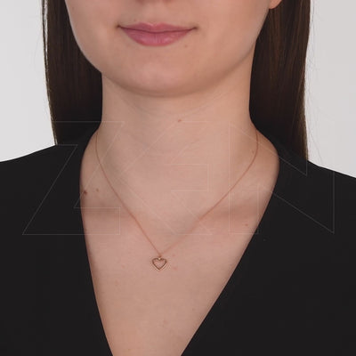 0.01 ct. Heart Diamond Necklace