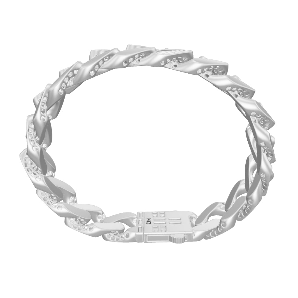 0.30 ct. Herren Silber Diamantarmband