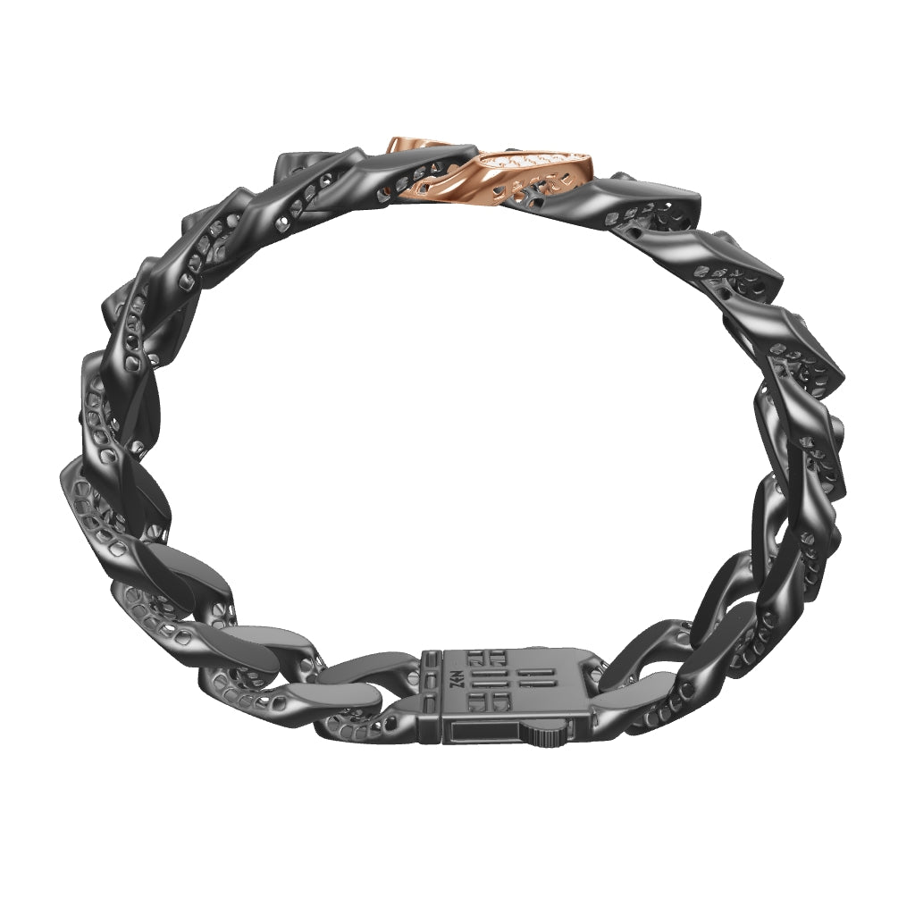 0.30 ct. Men Silver Diamond Bracelet