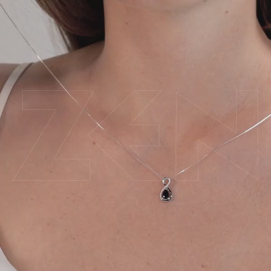 0.45 ct. Saphir Halskette