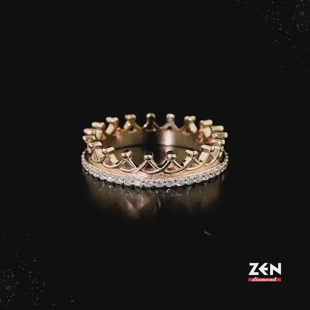 0.33 ct. Crown Diamond Ring
