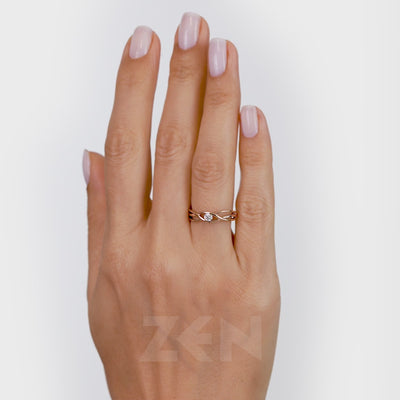 0.17 ct. Moderner Diamant Verlobungsring