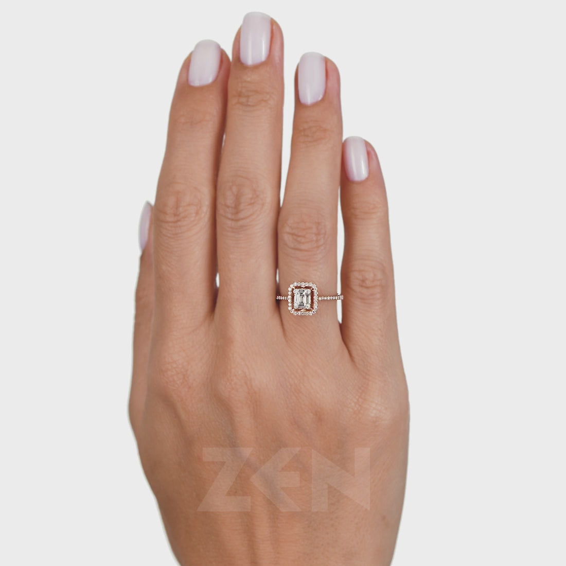 0.38 ct. Baguette Diamantring