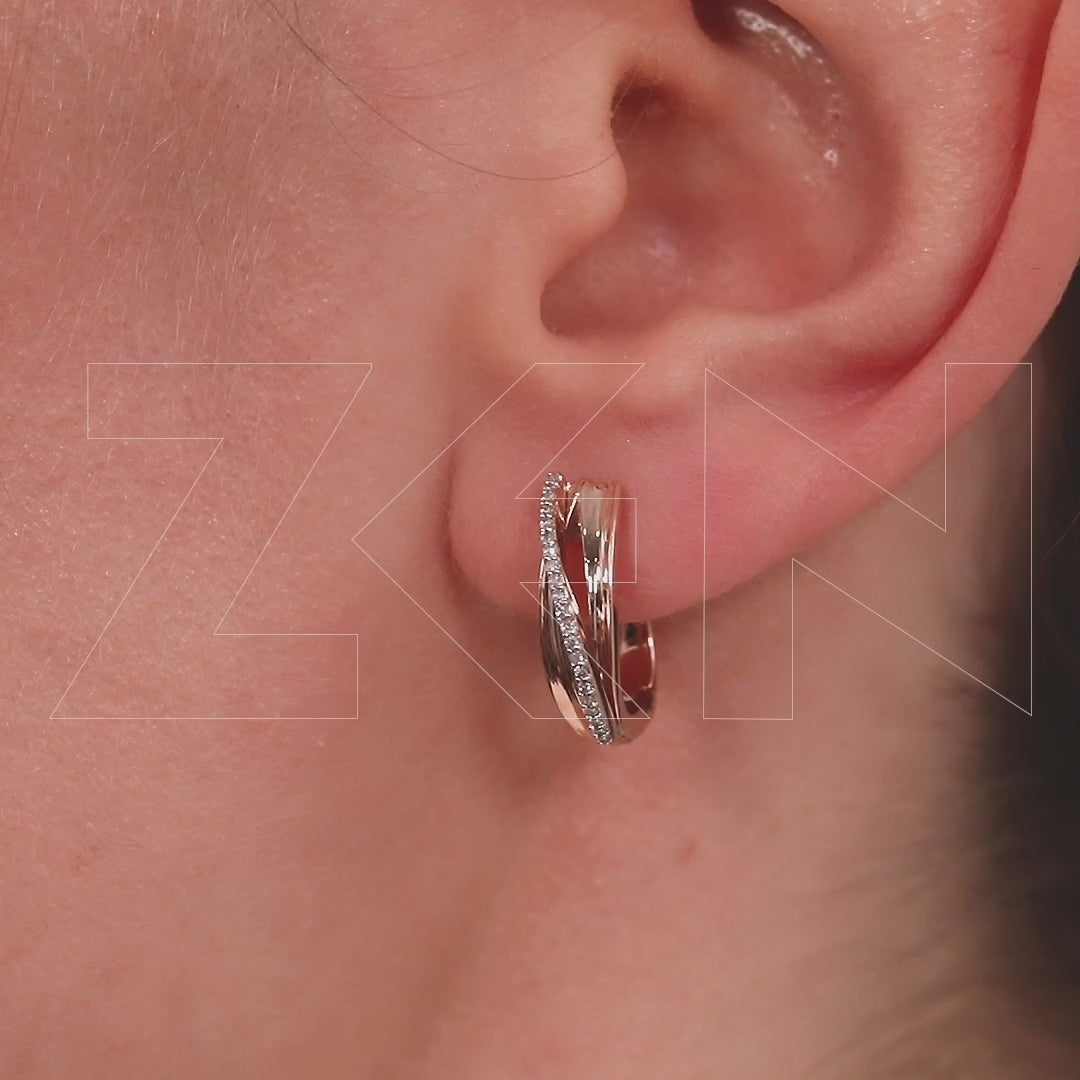 0.11 ct. Design Diamant Ohrringe