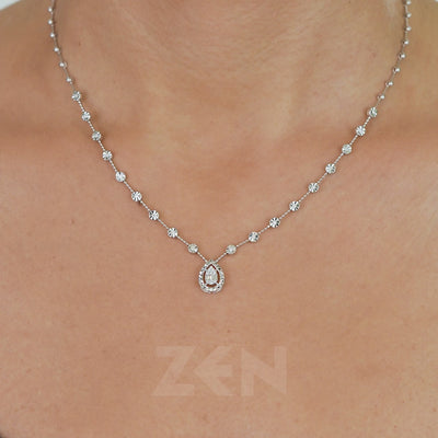 0.25 ct. Baguette Diamant Halskette