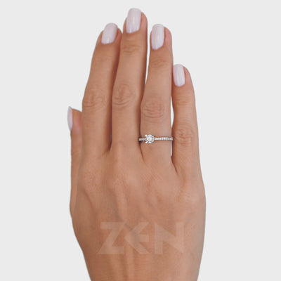 0.58 ct. Seitenstein Diamant Verlobungsring