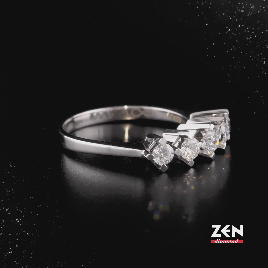 0.50 ct. Fünfstein Diamantring