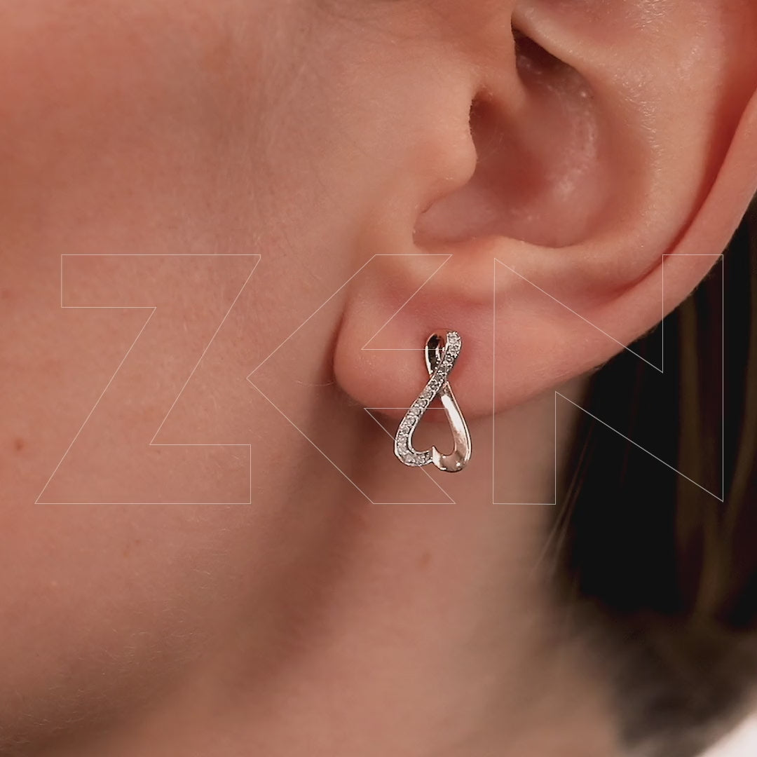 0.10 ct. Herz Diamant Ohrringe
