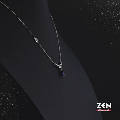 0.57 ct. Saphir Halskette