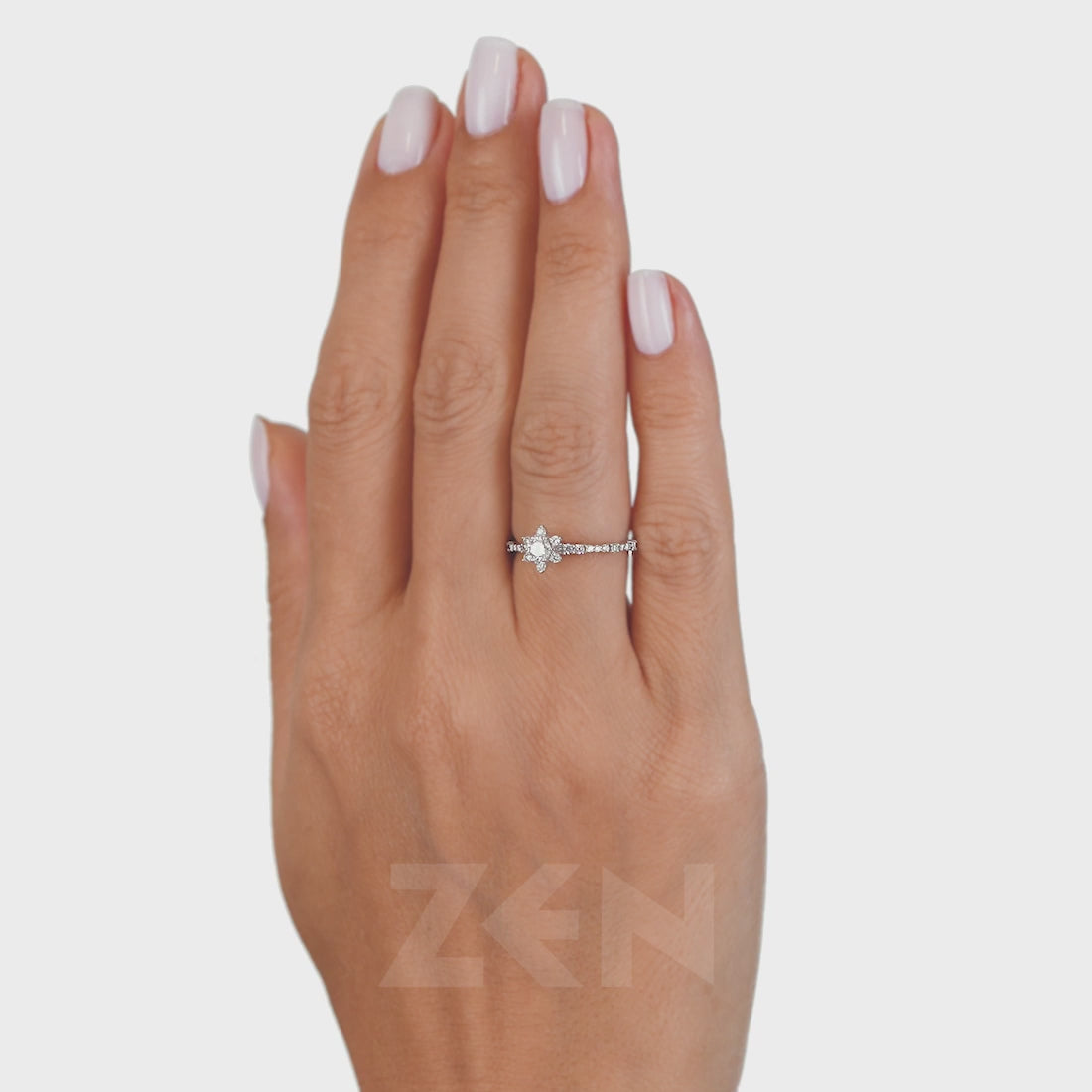 0.44 ct. Lotus Diamantring