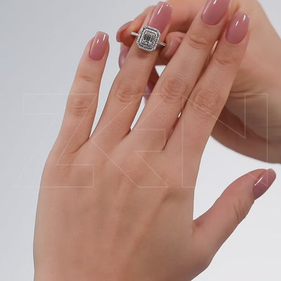 0.56 ct. Baguette Diamantring