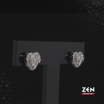 1.64 ct. Heart Diamond Earrings