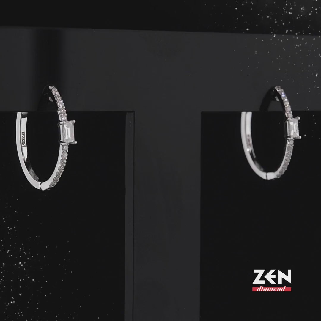 0.41 ct. Creolen Diamant Ohrringe