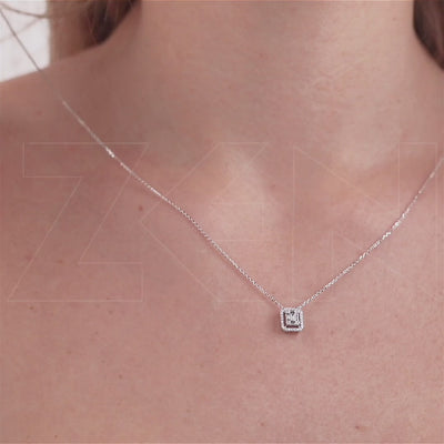 0.25 ct. Baguette Diamant Halskette