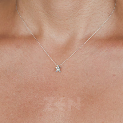 0.06 ct. Solitär Diamant Halskette