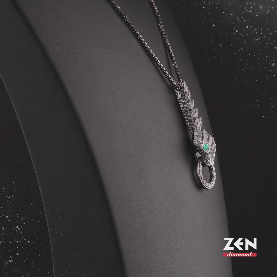 0.61 ct. Men Silver Diamond Necklace
