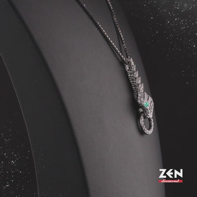 0.61 ct. Men Silver Diamond Necklace