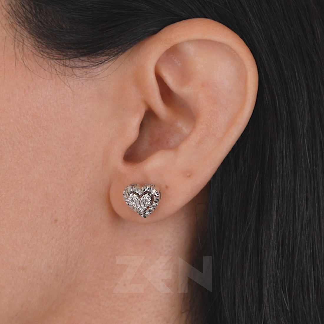 0.21 ct. Herz Diamant Ohrstecker