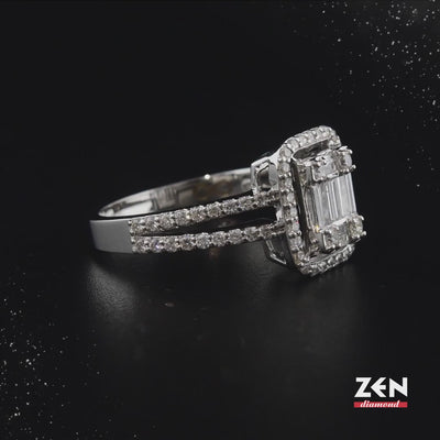 0.63 ct. Baguette Diamond Ring
