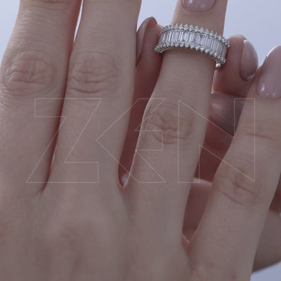 0.92 ct. Baguette Diamantring