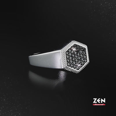 0.40 ct. Herren Silberring