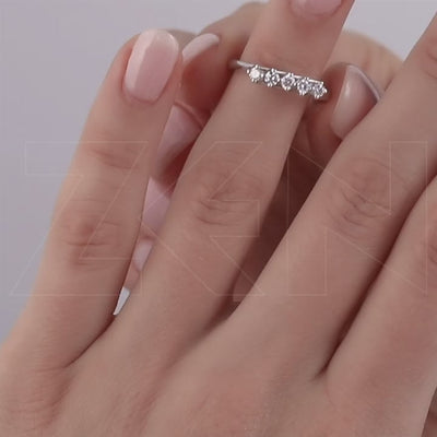 0.30 ct. Fünfstein Diamantring