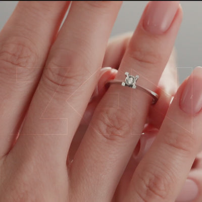 0.05 ct. Solitaire Diamond Engagement Ring