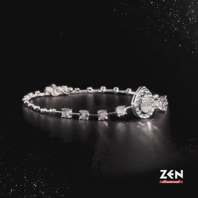0.14 ct. Baguette Diamantarmband