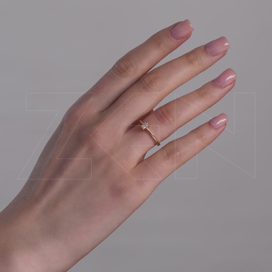0.19 ct. Solitär Diamant Verlobungsring