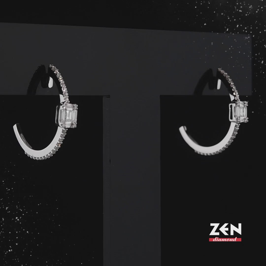 0.43 ct. Creolen Diamant Ohrringe