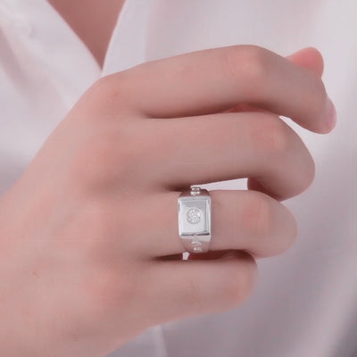 0.30 ct. Men Silver Ring