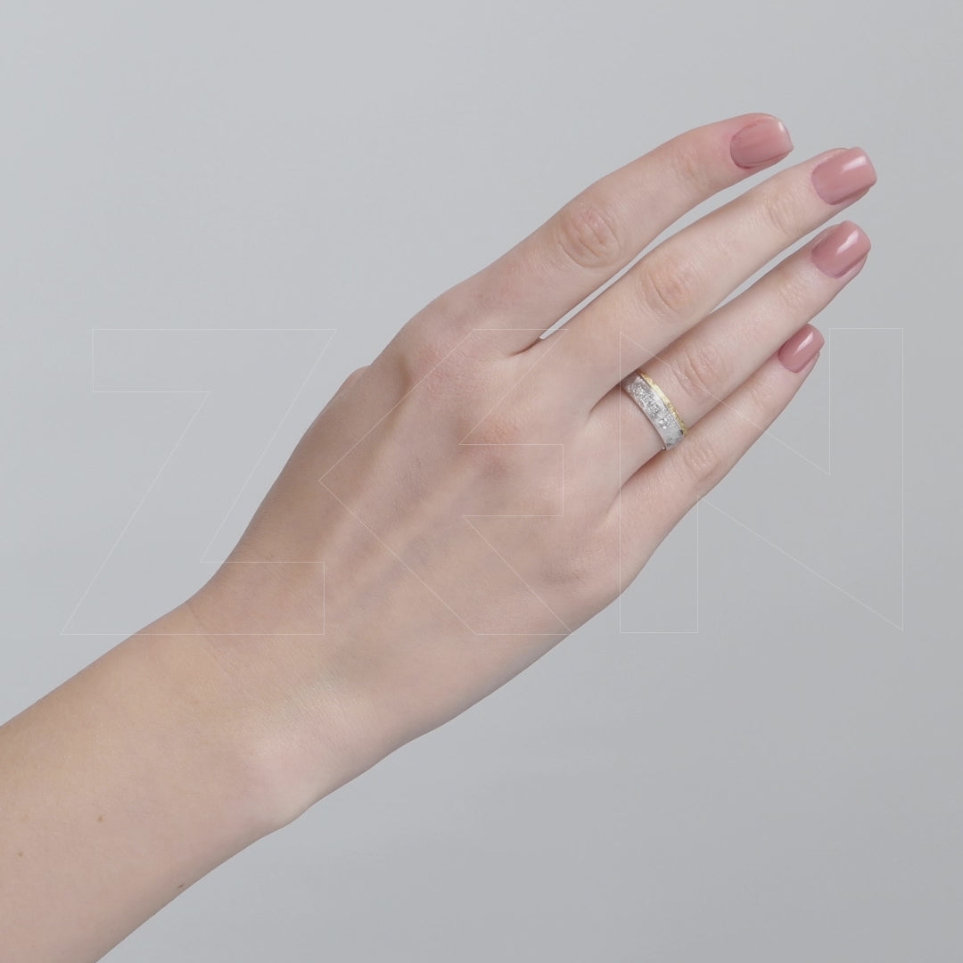 0.09 ct. Modern Wedding Ring for Women