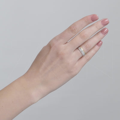 0.09 ct. Modern Wedding Ring for Women