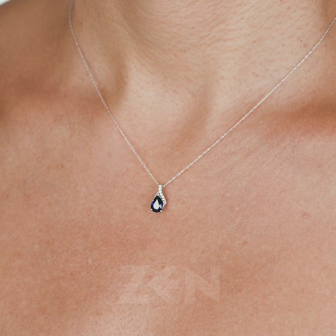 0.66 ct. Saphir Halskette