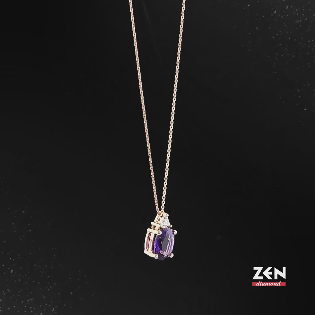 0.84 ct. Amethyst Halskette
