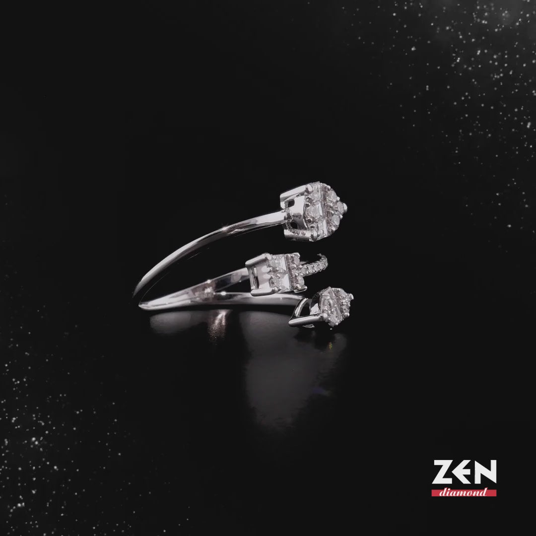 0.61 ct. Baguette Diamantring