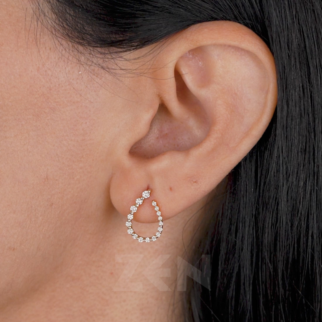 0.42 ct. Design Diamant Ohrringe