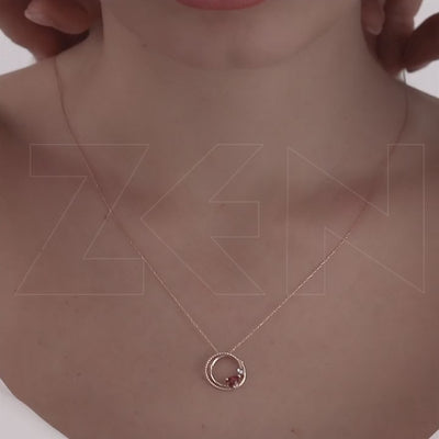 0.36 ct. Rubin Halskette