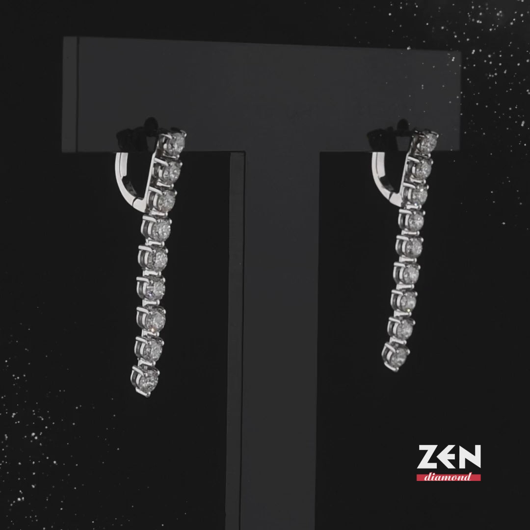 2.00 ct. Tennis Diamant Ohrringe