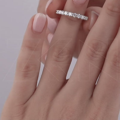 1.00 ct. Halbmemoire Diamantring