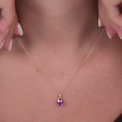 0.85 ct. Amethyst Halskette