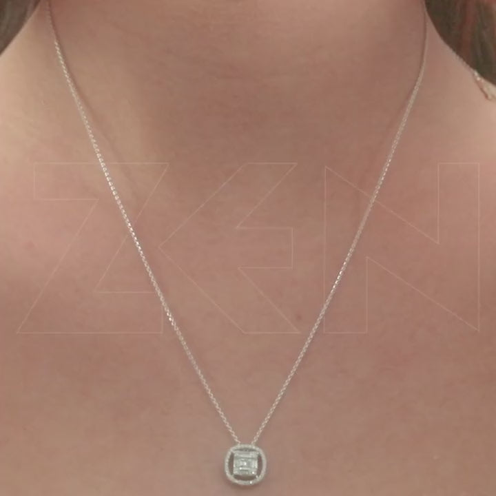 0.35 ct. Baguette Diamond Necklace