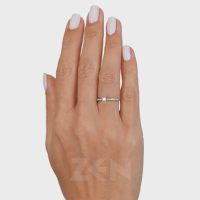 0.20 ct. Sidestone Diamond Engagement Ring