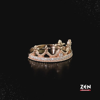 0.19 ct. Crown Diamond Ring