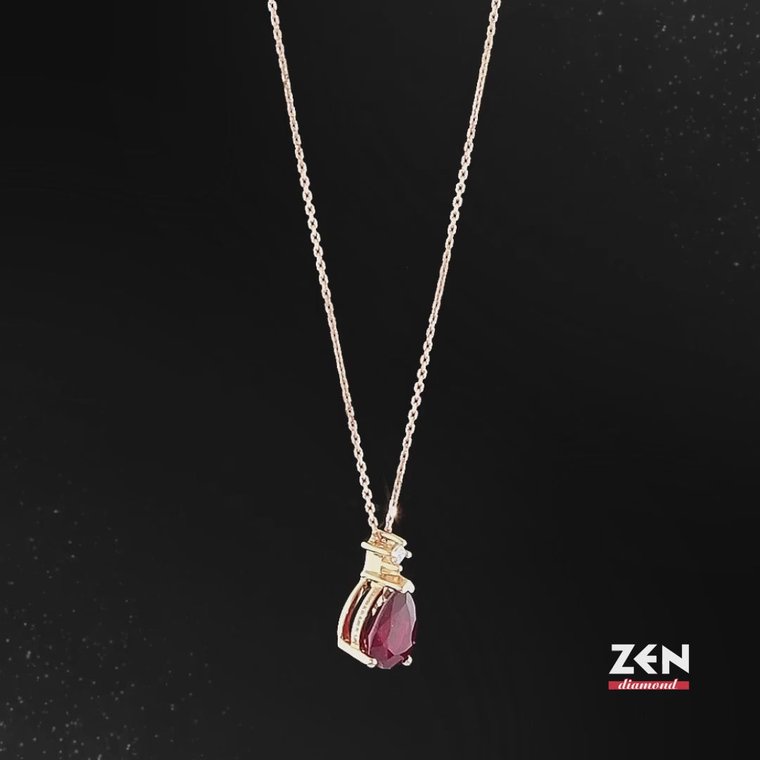 0.77 ct. Ruby Necklace