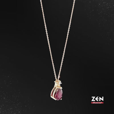 0.77 ct. Ruby Necklace